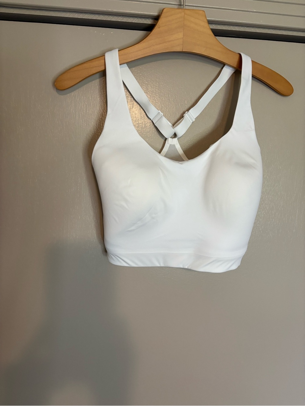 Athleta White Padded Sports Bralette with Adjustable Straps 32G